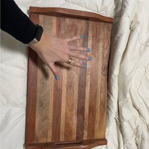Wooden Serving Tray with Handles